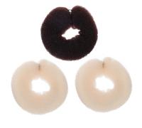 Veemoon 3pièces Lot De Bigoudis Nylon Pour Chignon Et Queue De Cheval Accessoires De Coiffure Diy