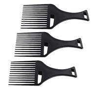 Veemoon 3Pièces Peigne à Cheveux Afro Peigne à Dents Larges pour Cheveux Bouclés Crépus et Lisses Outil de Coiffure Durable et Pratique pour Démêlage Doux Finition