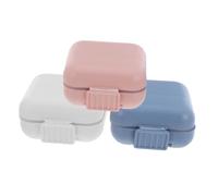 Veemoon 3pièces Pilulier à Compartiments Boîte à Comprimés Portable Organisateur De Vitamines Journalières Étui à Pilules Compartimenté Pour Porte-monnaie