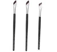 Veemoon 3Pièces Pinceaux à Eyeliner Incliné pour Maquillage Yeux Brosse de Sourcils et à Paupières Outils pour Artistes Maquilleurs Débutants et Confirmés