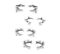 Veemoon 4 Autocollants Eye Liner Halloween Décorations de Maquillage pour Fêtes et Cosplay Accessoires de Mode pour Déguisées et Événements Festifs