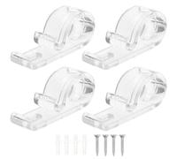 Veemoon 4 Crochets de Positionnement pour Rideaux Enrouleurs Clips de Fixation Transparents avec Vis Compatibles Chaînette et Cordon Dispositif de Sécurité pour Stores et Volets Usage