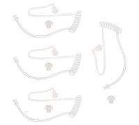 Veemoon 4 Embouts de Rechange pour Oreillette à Tube Acoustique Transparent, Compatible Radios Bidirectionnelles, Tube Spiralé Résistant à L’Eau la Transpiration, Usage
