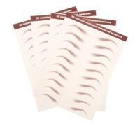 Veemoon 4 Feuilles Autocollants Sourcils Réalistes Temporaire Naturel Kit Pratique Pack Portable Sueur et Facile à Appliquer