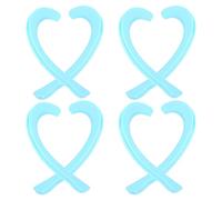 Veemoon 4 paires Crochets Extension Silicone pour Masque Accessoires Pratiques Anti- et Anti-pression pour Oreilles Demi-transparent Bleu Usage Quotidien Extérieur