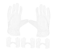 Veemoon 4 paires Lot Gants Blancs Microfibre Respirants Statiques et Confortables Protection Main pour Bijouterie Horlogerie Nettoyage Précis et Manipulation Délicate