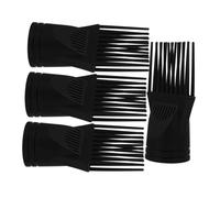 Veemoon 4 Pcs Embouts Peigne Afro Universels Pour Sèche-Cheveux - Accessoires De Coiffure En Plastique Résistants à La Chaleur Idéaux Pour Un Séchage Rapide Et Efficace Noir