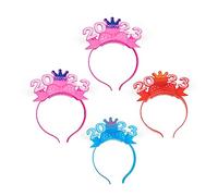 Veemoon 4 Pièces Bandeau Léger Bandeau En Fibre Optique Faire La Fête Dirigé Accessoires Rave Veille Bleu Spa Optique Délirer Année Accessoires De Cheveux Led Plastique Couleur Aléatoire