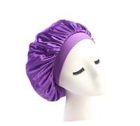 Veemoon 4 pièces Bonnet de Chimio Élastique Soie Imitée Lot de Jaune Blanc Rose Confort et Protection des Cheveux pour Sommeil