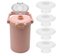Veemoon 4 Pièces Bouchons en Silicone Blanc pour Bouteille d'eau Joint Anti-Fuite, Remplacement Étanche, pour Couvercle de Gourde et Usage Quotidien