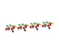 Veemoon 4 Pièces Broche de corsage aux fraises broches mignon épingle mode broche pour la décoration broche fraise broche pour vêtements femmes broche de fruits alliage