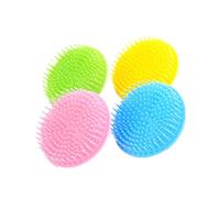 Veemoon 4 pièces Brosse Massage Chevelu Silicone et PP Brosse Exfoliante pour Nettoyage Profond Soin Antipelliculaire pour Adultes Usage Maison et Salon Couleurs Assorties