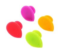 Veemoon 4 pièces Brosse Nettoyante Visage Silicone Assorties Douce et Portable pour Massage Facial et Nettoyage des Pores Adaptée à Types de Peaux Noël et Voyage