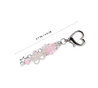 Veemoon 4 pièces Chaîne de Téléphone Mobile Mignonne avec Pendentifs Cœur Nœud Fleur et Étoile Accessoires pour Porte Clés et Décoration de Téléphone Portable