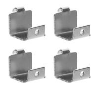 Veemoon 4 Pièces Clips de Support D'étagère pour Congélateur et Réfrigérateur en Acier Inoxydable Argenté, Remplacement Solide et Résistant aux Fissures pour Balconnet Frigo