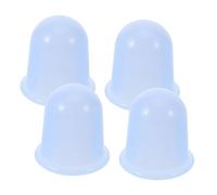 Veemoon 4 pièces Coffret de Ventouses Silicone pour Massages Outils de Relaxation Musculaire Cupping pour Débutants Design Antidérapant Pratique et Couleur Bleue