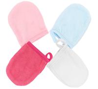 Veemoon 4 pièces de Nettoyage Facial Microfibre Réutilisables Démaquillants Doux pour Peau Sensible Pratiques et Portables