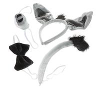 Veemoon 4 Pièces Déguisement Âne Garçon Fille Queue et Nez pour Halloween et Fêtes Costumées Accessoire Animal et Confortable pour Carnaval et Anniversaire