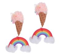 Veemoon 4 Pièces Éponges de Douche Loofah Exfoliantes Forme Éponge de Bain Douce pour Peau Lot de Douche à Motifs