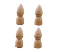 Veemoon 4 pièces Figurines Non Peintes Kit DIY Marionnettes Créatives pour Garçon Fille Développement Imagination Garçon Fille
