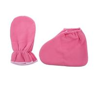 Veemoon 4 Pièces Gants et Chaussettes Paraffine pour Mains et Spa Hydratant Soin Callosités Rose sans Logo Confortable et Durable