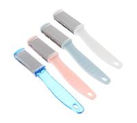 Veemoon 4 pièces Lot de à Pied Portable Acier Inoxydable Outils de Pédicure Ergonomiques Anti-callosités pour Soin des Exfoliateur et Éliminateur de Peau Morte Usage Couleur Aléatoire