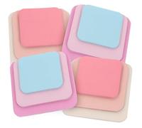 Veemoon 4 Pièces Lot de Bloc Notes Autocollants Compact Notes Adhésives Amovibles pour Bureau École et Maison Paper Design Élégant et Réutilisable
