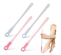 Veemoon 4 pièces Lot de Brosses pour Orteils Silicone avec Manche Long Brosse Douce pour Nettoyage des Interstices Adaptée Aux Seniors et Usage Familial