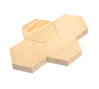 Veemoon 4 pièces Lot de Découpes Hexagonales pour DIY Puzzles à Peindre Naturel pour Ornements et Décoration Maison