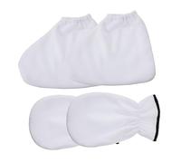 Veemoon 4 Pièces Lot De Mitaines Et Botte Cire De Paraffine Pour Mains Et Outil De Soin Hydratant Pour Spa Et Thérapie Thermique