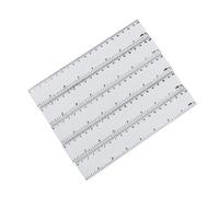 Veemoon 4 Pièces Lot de Règles Rigides Plastique Blanc Double Échelle Outil de Mesure Droit pour École Bureau et Dessin Technique