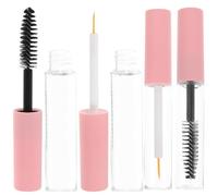 Veemoon 4 Pièces Lot de Tubes de Mascara Vides 10ml avec Flacons D'eyeliner Pet Légers et Transparents pour Maquillage Pratique et Rangement Couleur Aléatoire