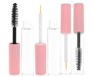 Veemoon 4 Pièces Lot de Tubes de Mascara Vides 10ml avec Flacons D'eyeliner Pet Légers et Transparents pour Maquillage Pratique et Rangement Couleur Aléatoire
