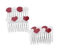 Veemoon 4 Pièces Mini Heart Hair Clips Set Acetate Non-slip Hairpins With Circular And Heart Designs Lightweight Stylish Hair Accessories For And Teens