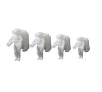 Veemoon 4 pièces Ornements Mini Astronautes Époxy Accessoires de Paysage Micro Décoration DIY Cristal Epoxy Blanc Modèles Astronautes pour Bijoux et Artisanat