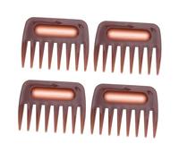 Veemoon 4 Pièces Peigne à Dents Larges pour Coiffeur Homme Set de Peignes Plastique Démêlage Doux et Coiffage Professionnel pour Toutes Textures de Cheveux