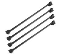 Veemoon 4 Pièces Pieds de Table Pliables en Fer Noir, Robustes, 20 Pouces | Forme Sabot, Usage Intérieur, pour Salon et Petits Montages de Pieds, Style Moderne Simple
