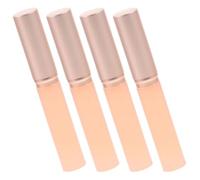 Veemoon 4 Pièces Pinceau à Lèvres Silicone Multi-usage avec Capuchon, Tête Ronde Portable, Applicateur à Gloss pour Usage à Domicile et Événements Spéciaux
