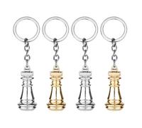 Veemoon 4 Pièces porte-clés pieces echecs Pièce d'échecs pendentif pour joueur d'échecs accessoire pour joueur d'échecs décoration suspendue clé suspendu décor alliage