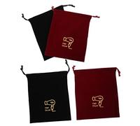Veemoon 4 pièces Sac de Rangement pour Sèche Cheveux Sac à Cordon Rayures Pratique et Multifonction pour Sèche Cheveux pour Voyage et Organisation