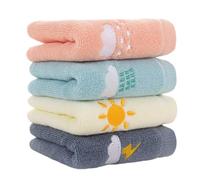 Veemoon 4 Pièces Serviettes pour Garçon Fille Coton Long Staple Lot de Serviettes Ultra Absorbantes pour Lavage Bain et Éponge et à Sécher pour et Filles pour Shower