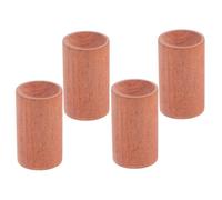 Veemoon 4 pièces Support Aromathérapie Bois Naturel Socles Cylindriques Stables pour Bouteilles Huiles Essentielles Présentoir Aromathérapie Maison et Mariage Base Bois Authentique