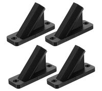 Veemoon 4 Pièces Support Mural pour Mât de Drapeau Mini, Plastique Noir | Fixation Discrète et Compacte, Maintien Sûr du Fanion, Usage Jardin et Étagères, Résistant aux Intempéries