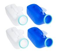 Veemoon 4 Pièces Urinal Portable pour Hommes Urinal Urgence Plastique avec Échelle Bouteille de Toilette pour Personnes Âgées et Voyage Pratique pour Longs
