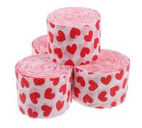 Veemoon 4 Rouleaux de Papier Crépon de Cœur Rouge Rubans Froissés pour Décoration Mariage et Fête Saint-Valentin Serpentin en Papier Réutilisable pour Loisirs Créatifs et Ambiance