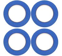 Veemoon 4 rouleaux Ruban de Masquage Bleu Ruban Adhésif à Motif Crêpe Haute Adhérence Sans Résidu pour Peinture Automobile et Activités Artistiques