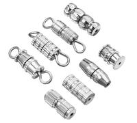 Veemoon 40 Fermoirs à Vis en Laiton pour Fabrication de Bijoux Connecteurs et Fermoirs D’Extension pour Colliers et Bracelets Kit Complet 8 Styles Variés pour Création et Réparation