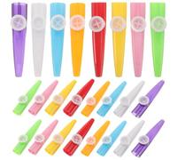 Veemoon 40 kazoos en plastique de 8 couleurs, instruments de musique pour | Kazoo, instrument idéal pour récompenser les enfants en classe, pour des fêtes amusantes. En plastique résistant, facile