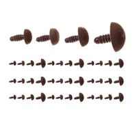 Veemoon 40 Nez ovales en Plastique pour poupées | Fournitures de Flocage et de Loisirs créatifs | Nez ovales pour amigurumi, Crochet, Ours, marionnettes, Peluches et Fabrication de poupées (Marron)