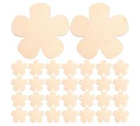 Veemoon 40 Pièces Décor Mural Art Floral Bois Brut de Fleur Prune, Dessous de Verre Rustiques en Bois Beige, pour Projets Artistiques et Décoration Maison